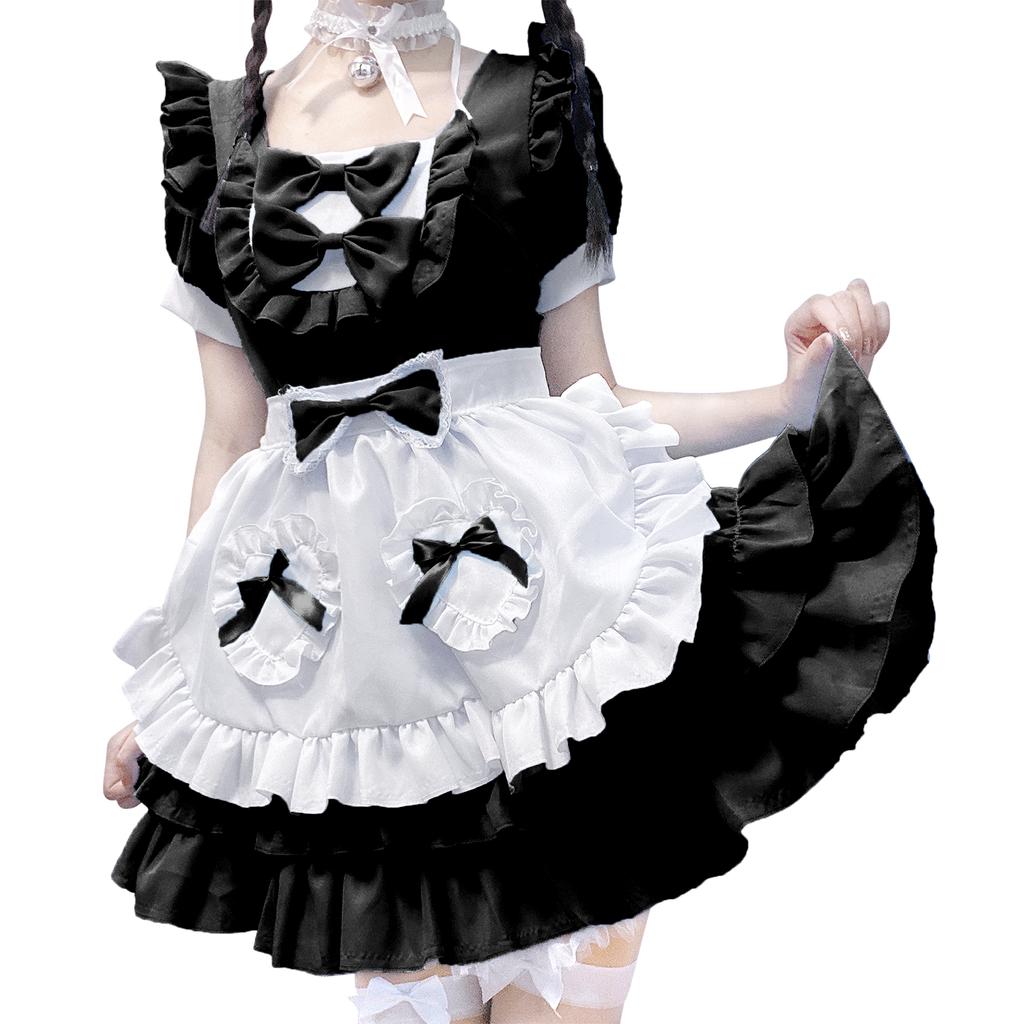 Japanese Anime 5Pcs Women'S Lolita Costume With Choker