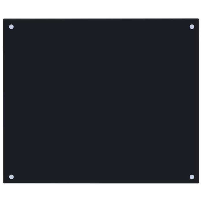 VidaXL Kitchen Backsplash Black 70x60 Cm Tempered Glass 249483