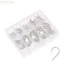 100pcs Small Accessories Circle Fishhook Carbon Steel Fishing Hooks Single Circle Fishhook Box Set Fishing Accessories