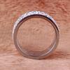 Fashion Unisex Women/Men Jewelry Weddig Stainless Steel Full Filled Zircon Band Ring