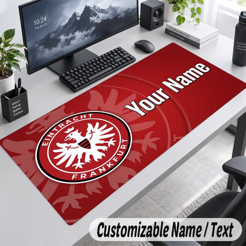 Eintracht Frankfurt Personalized Large Mouse Pad Custom Name Text Extended Desk Mat Gaming Mousepad