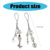 Bowknot Pendant Phone Chain Strap Flower Charm Beaded Keychain Phone Lanyard Acrylic Keyring Bag Ornament Jewelry Gift