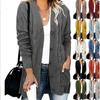 Women's Casual Knit Cardigan Sweater Solid Color Single Breasted Coat Jacket