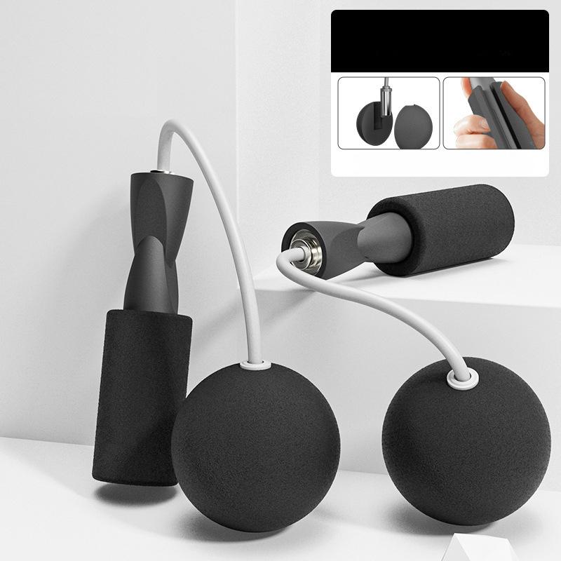 Беспроводная скакалка с большим мячом, весовая нагрузка для взрослых, устройство для прыжков со скакалкой, спорт в помещении для учащихся начальной школы: Бесшумный беспроводной пропуск