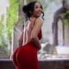 Женские красные платья с глубоким V-образным вырезом и открытой спиной, с бретелькой на шее «рыбий хвост»