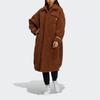 adidas Куртка Originals Co из шерпы Повседневная Свободная Теплая Средней длины Женская куртка Оливково-коричневая HC0310