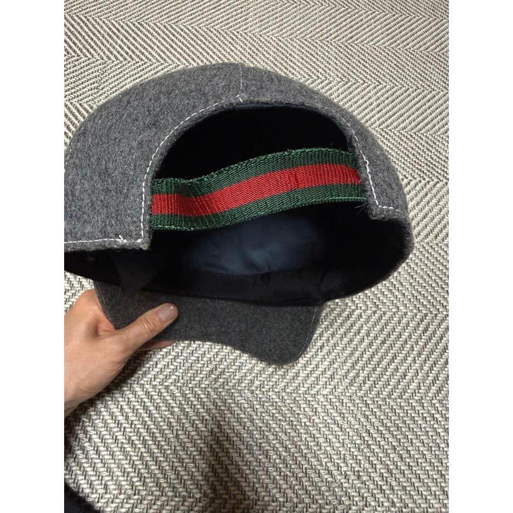Б/у шерстяная бейсболка GUCCI серая L 59
