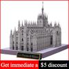 Италия Миланский собор Складная 3D бумажная модель дома Papercraft DIY Искусство Оригами Здание Подростки Взрослые Ручная работа Поделки Игрушки QD-172