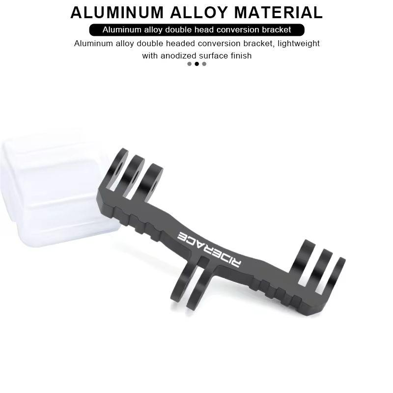 Держатель для велосипедного компьютера RIDERACE, двойной кронштейн для камеры, алюминиевый сплав для велосипеда, адаптер для подставки GoPro Hero 11/10/9/8/7/6/5