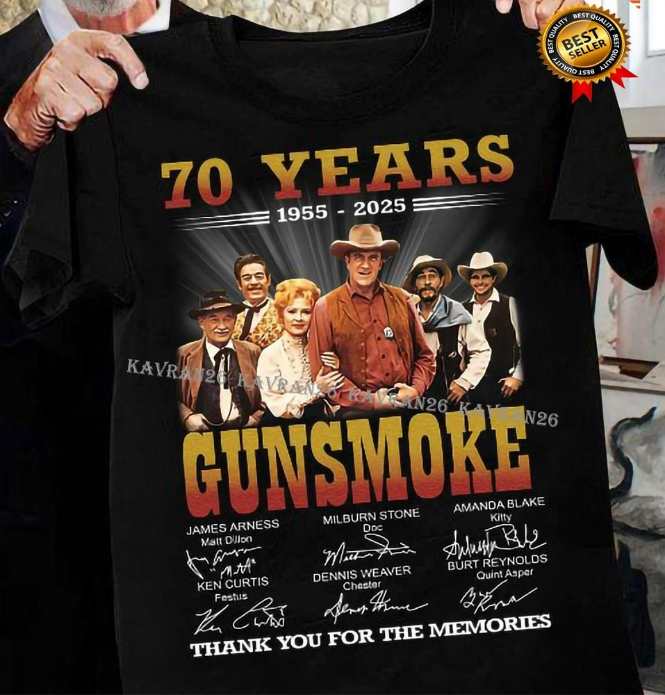 70 Years Gunsmoke Thank You For The Memories Anniversary 1955 2025 Men T-Shirt Unisex T-Shirt