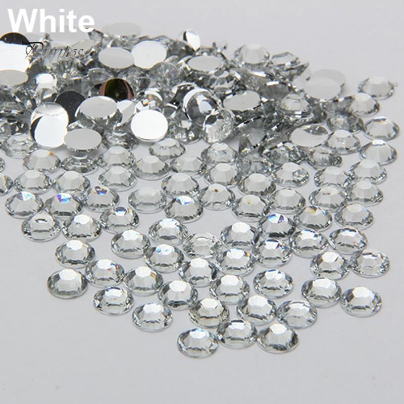 Puntos Rhinestone 2000 шт., полимерный чехол для телефона с плоской задней панелью «сделай сам», наклейки для ногтей, 2/3/4/5 мм