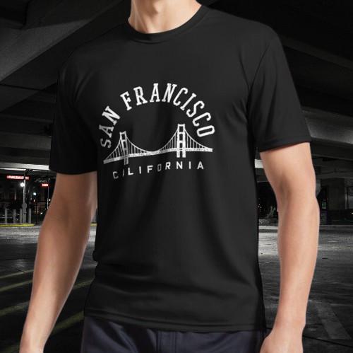 San Francisco California Golden Gate Bridge Funny Size Mode American T-shirt