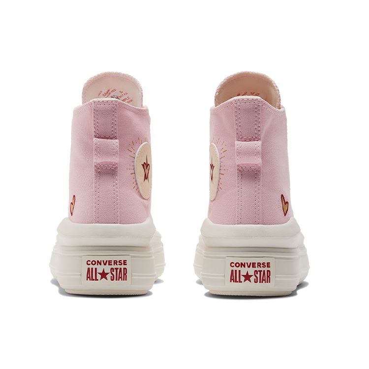 Converse Высокие женские кроссовки на платформе Chuck Taylor All Star Move на День святого Валентина 2023, розовый восход солнца-розовая цапля A05140C