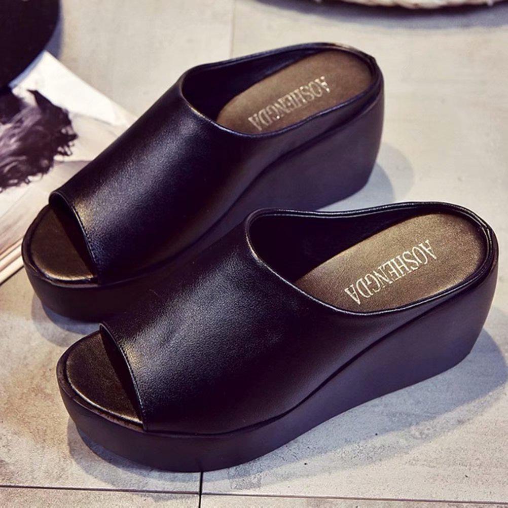 Summer Sexys Slippers Woman Wedges Platform Beach Flip Flops Sandals Slippers For Women Black Women Female Lady Shoes Zapatos Mujer