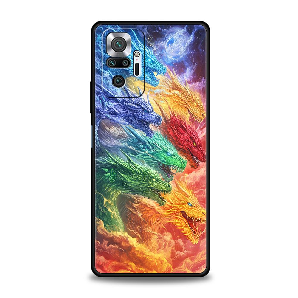 Illusory Color Chinese Dragon Phone Case Cover for Redmi 14C 10C 9 Note 14 13 12 10 11 Pro Plus K40 K50 Pro Plus Soft TPU Shell
