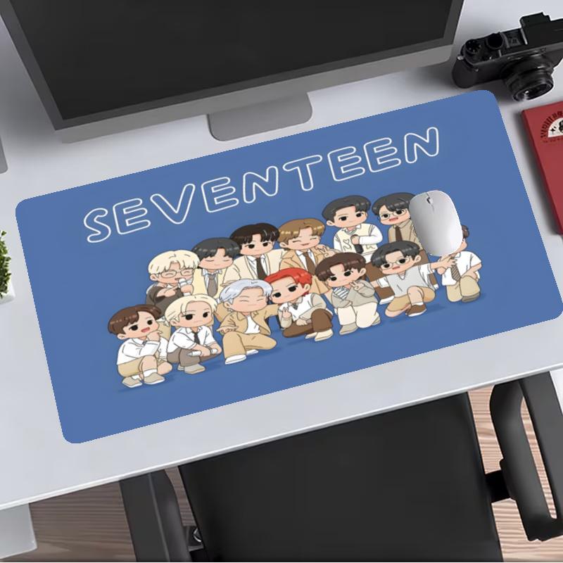Seventeen Extended Gaming Mouse Pad with Stitched Edges NonSlip Rubber Base Waterproof Desk Mat for Computer Laptop Office Gaming