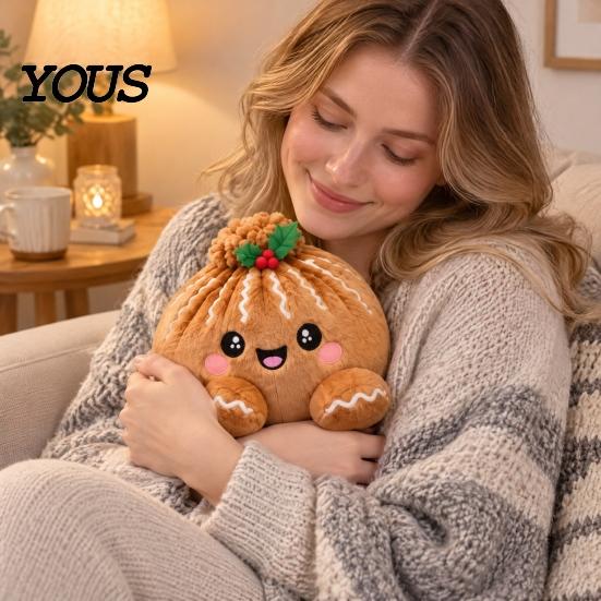 Мягкие игрушки для снятия стресса Гигантская плюшевая подушка-пельмень, Милая игрушка-паровая булочка, Уникальные подарки друзьям, семье, Еда, Декомпрессия