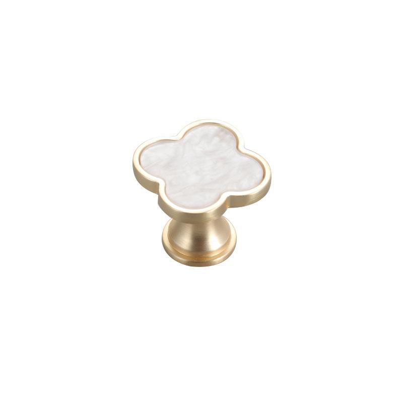 Oukali Four Leaf Zinc Alloy Furniture Mix Color Cabinet Handles Knobs