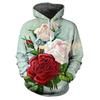 Colorful 3D Print Flower Hoodie Men Long Sleeve Hoodies Casual Streetwear Floral Sweatshirt Women Autumn Spring Pullovers Tops