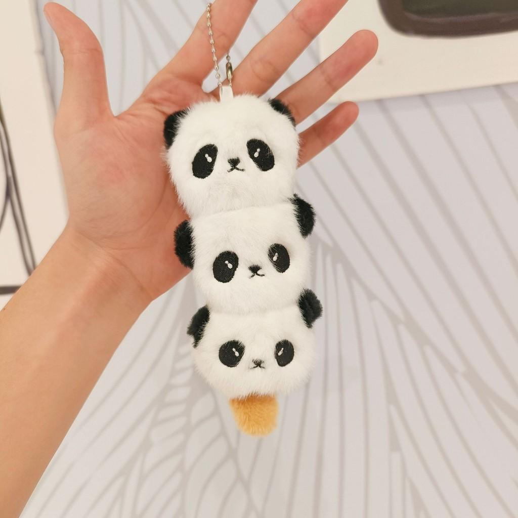 Adorable Cartoon Panda Sugar Gourd Plush Keychain Fun Backpack Pendant Toy Gift