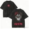 Demon Slayer Tanjiro Washed Cotton Graphic T Shirt Men Women Short Sleeve Anime Graphic Tee Casual Yk Clothes Streetwear