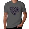 Purple Violet Bat Love Heart Shape TShirt Essential Solid Color TShirt