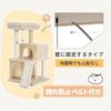 PAWZ Road Мини-когтеточка-домик для кошек 48x45x86см Низкий 2-уровневый Серый Конопляная Когтеточка