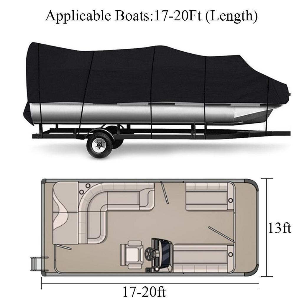 Waterproof 210D Oxford Cloth Boat Cover - Trailerable V-Shape Square, Rain & Sun Protection for Speedboats and Fishing Boats