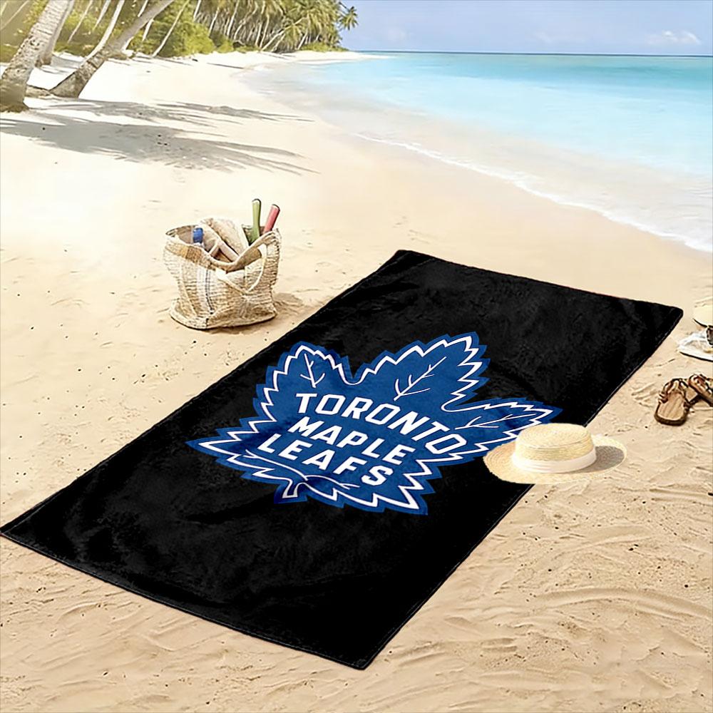 Toronto Maple Leafs Blue Logo Design Patterned beach towel quick dry perfect for travel outdoor sports jogging the beach and swimming