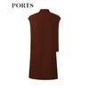 PORTS Women's Knitted Sleeveless High-Neck Pullover