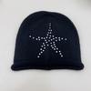 Autumn and winter new knitted hat star hot diamond pullover hat cold and warm wool hat breathable hat cold hat wool hat