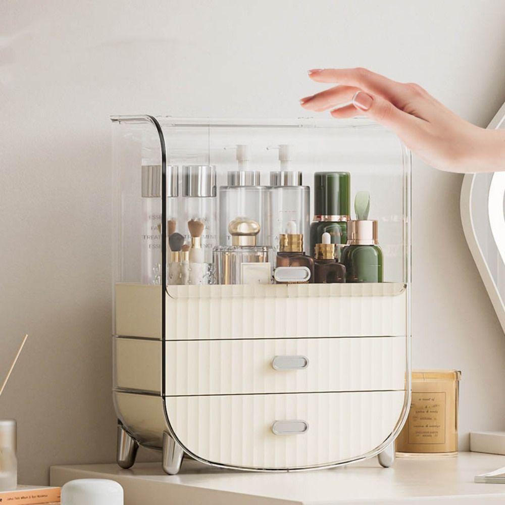 Waterproof Cosmetic Storage Box Transparent Lipstick Storage Rack New Makeup Organizer Bathroom