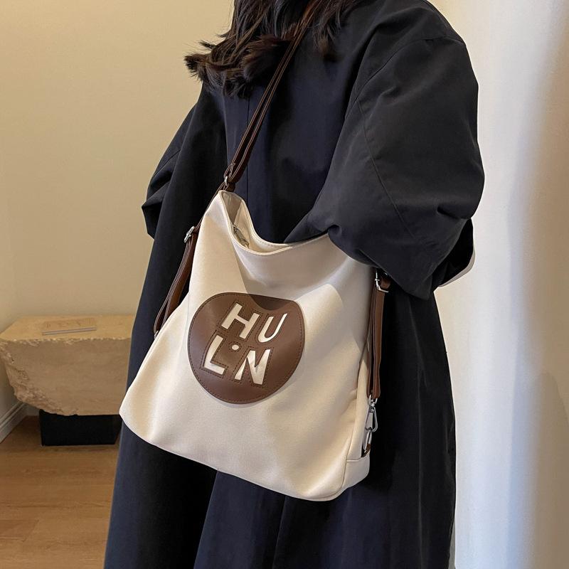 Женская парусиновая сумка большой емкости, сумка через плечо, сумка для покупок через плечо