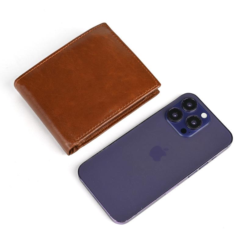 Orta Italian Bifold с окошком для удостоверения личности для мужчин, кожаный кошелек