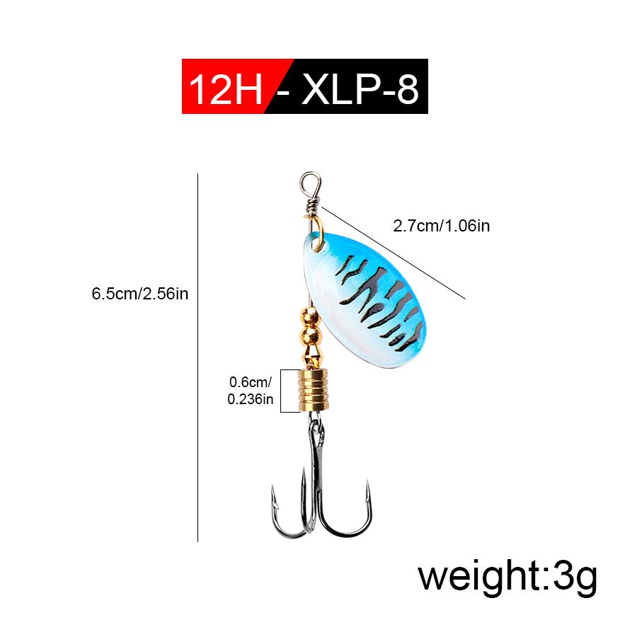 FISH KING Spinner Bait 3,9 г, 4,6 г, 7,4 г, 10,8 г, 15 г, приманки для ложки, металлические приманки для щуки с тройными крючками, искусственная приманка для окуня, рыболовная приманка