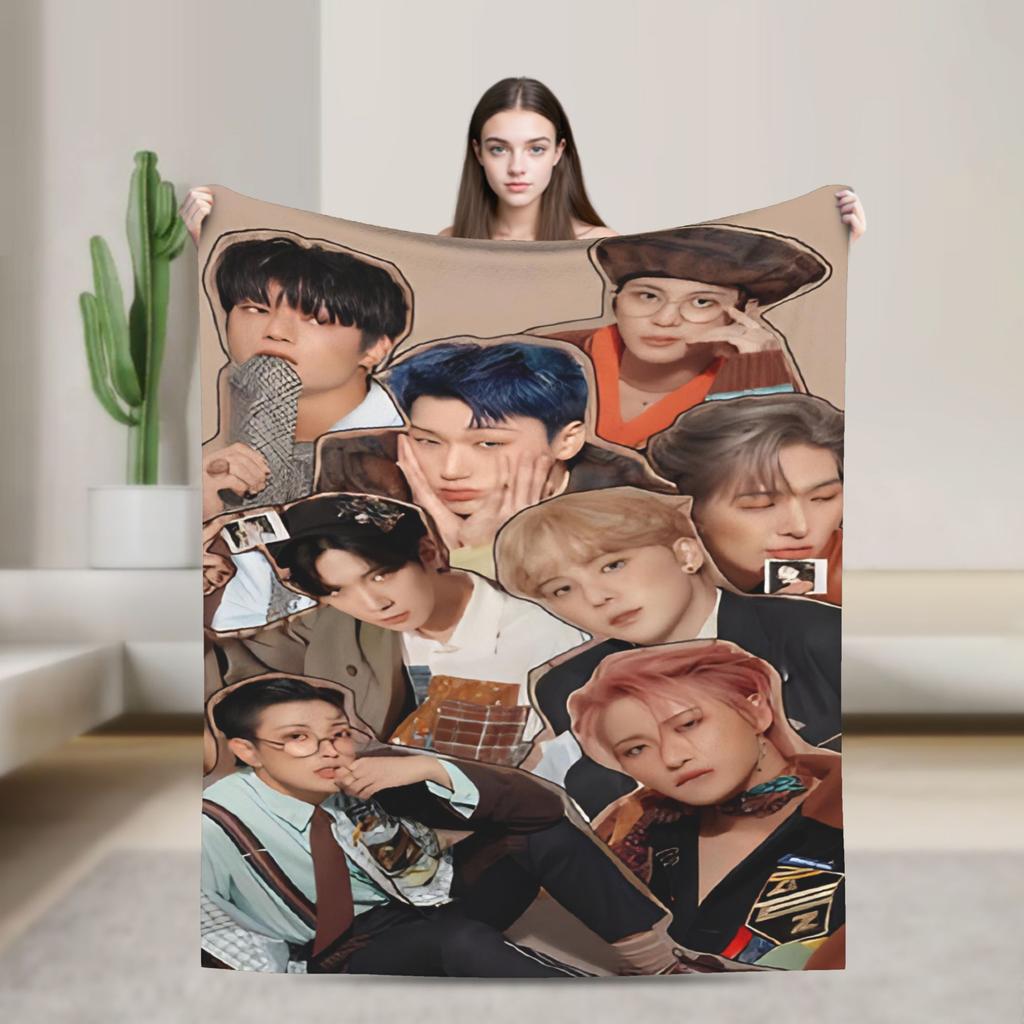 Плед Kpop Ateez Плед Качественный Супер Теплый Плед Зимний Детская Спальня Принт Покрывало