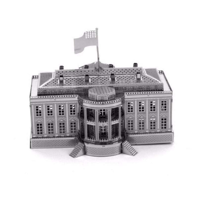 Нержавеющая сталь металлический сборный 3D пазл Белый дом туристический сувенир мини пазл