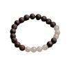 Myanmar Small Leaf Agarwood Prayer Beads: Black Oil Sinking Water Bracelet with Hetian Jade and Sugar Knot Buddhist Design.