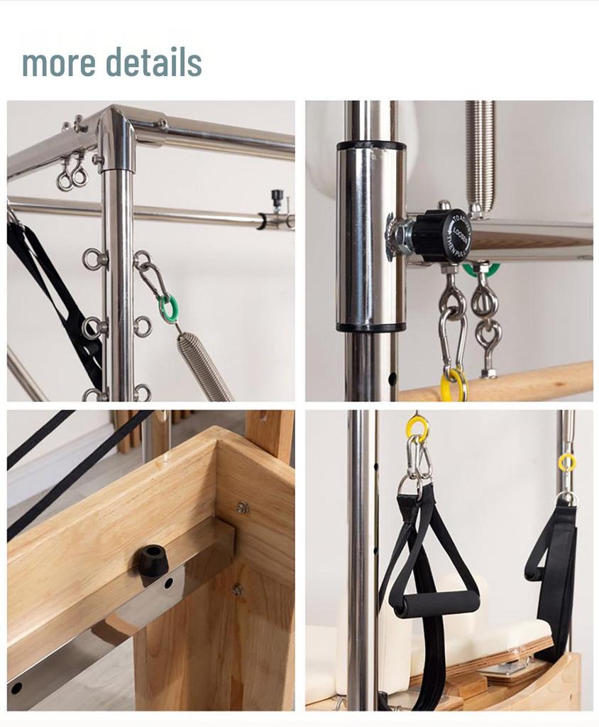 FAMANDA Pilates 3-in-1 Solid Wood Core Bed - Multifunctional Fitness Equipment for Home and Commercial Use