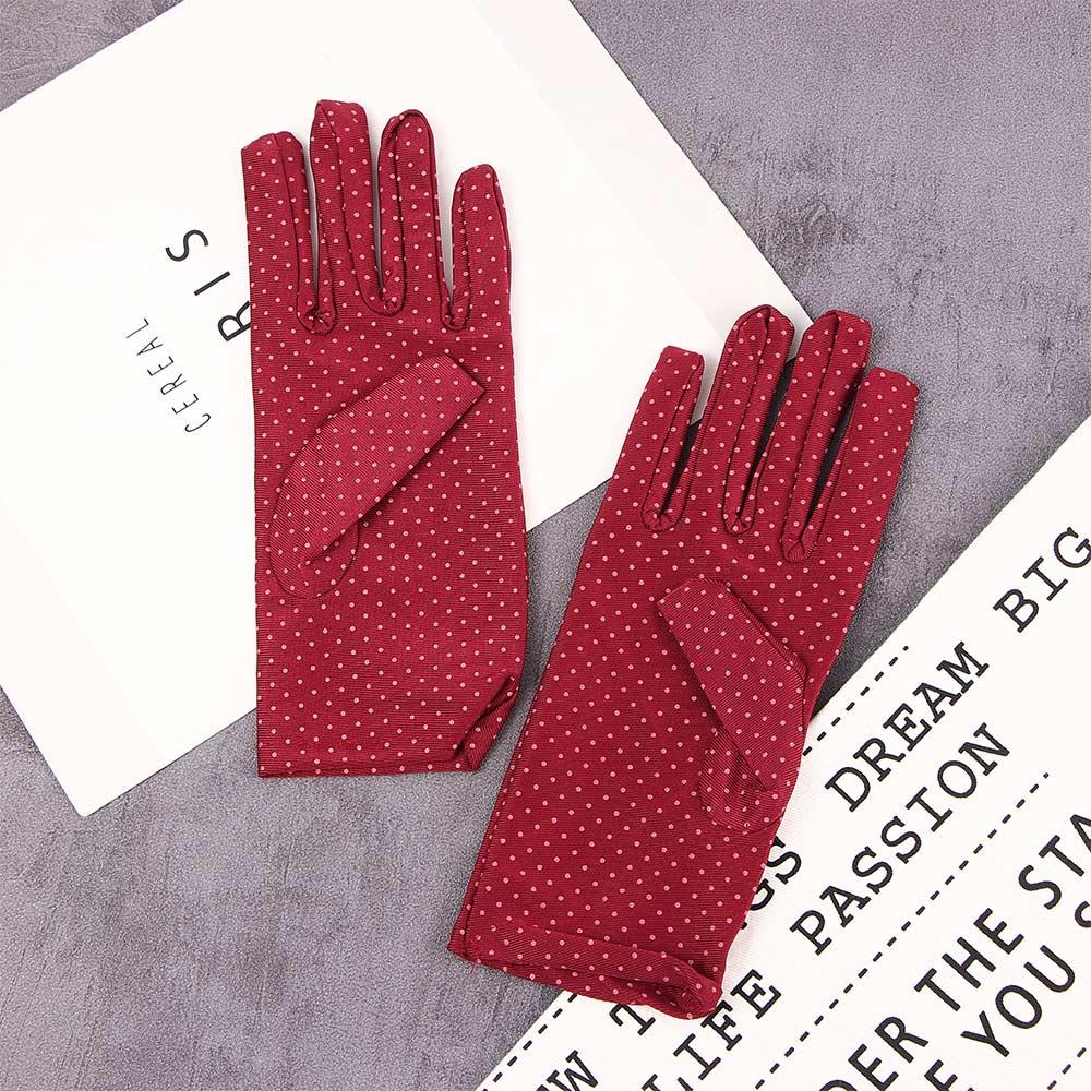 Fashion 1Pair Summer Spring Anti-UV Elastic Sunscreen Dots Gloves Driving Gloves Women Gloves