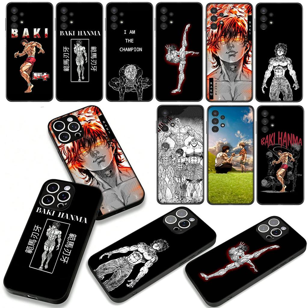 Baki Cartoon Hanma Phone Cover Case for Samsung Galaxy S25 S23 S22 S24 FE Ultra Plus A56 A05 A06 A15 A16 A57 S7 Edge Casing