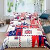 Simple British British Expired Three-Piece Digital Printing Quilt Cover Bedding Home Textiles