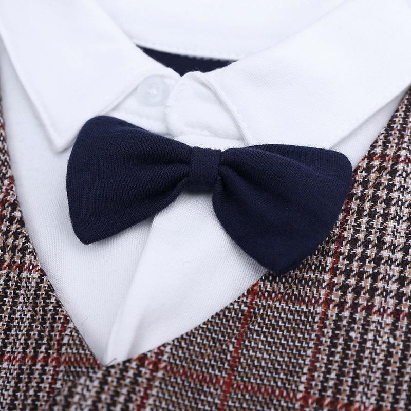 Одежда для маленьких мальчиков, мягкий хлопковый комбинезон для малышей, комбинезон для маленьких джентльменов, одежда