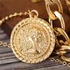 17KM Trendy Multilayered Coin Pendant Necklace for Women Fashion Gold Thick Chunky Chain Choker Necklace Jewelry Party