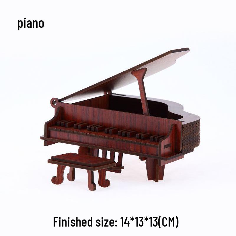 Red Bamboo 3D Wooden Car Jigsaw Puzzle - DIY Interlocking Laser-Cut Model