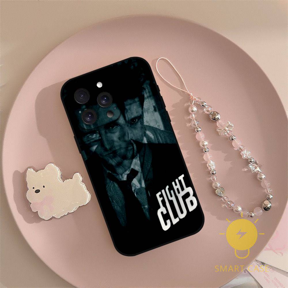 Чехол для телефона Бойцовский клуб Чехол для телефона Для iPhone 17 16 15 11 13 14 Pro Max X Xr Xs Max 12mini Черный корпус Чехол