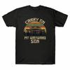 My Son On Sleeve Short Tshirt Retro Unisexs Wayward Carry Vintage