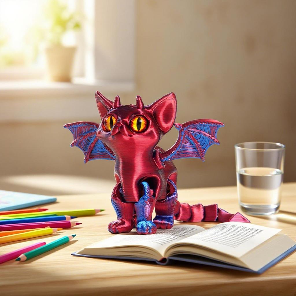 3D-печатная многосуставная фигурка, подвижный ангел, демоны, кошка, фигурка животного для украшения стола и дома