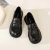 Новые весенние маленькие кожаные туфли из воловьей кожи с верхним слоем в британском стиле. Женские универсальные лоферы. Женские туфли на плоской подошве.