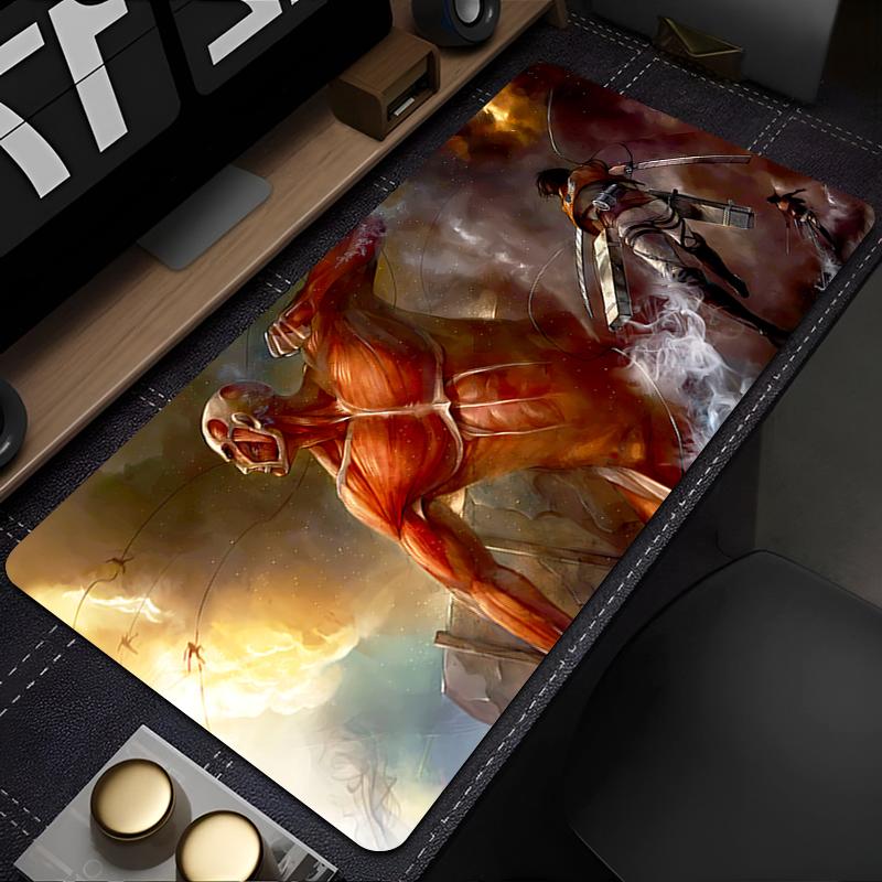 PC Accessories Mousepad Non Slip Gaming Mats Attack on Titan Mouse Pad Rubber Keyboard Pad HD Extended Pad Laptop Mouse Mat